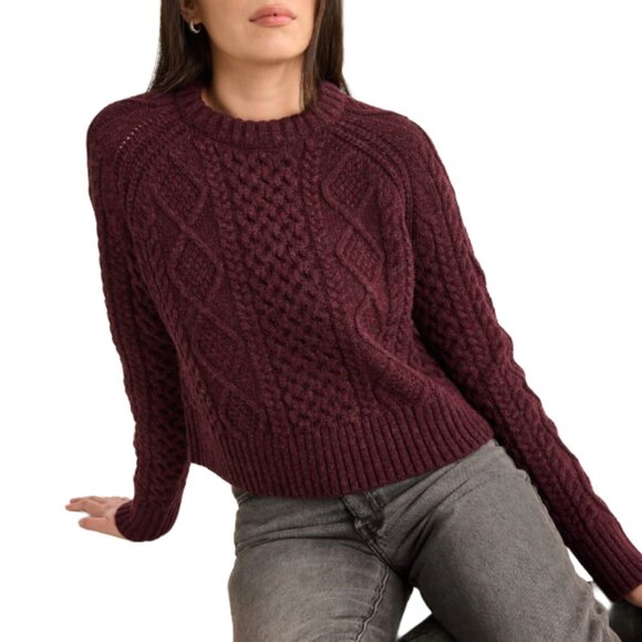 Pendleton Fisherman Sweater Women’s XL — Burgundy Heather Shetland Wool NWT - Picture 1 of 12